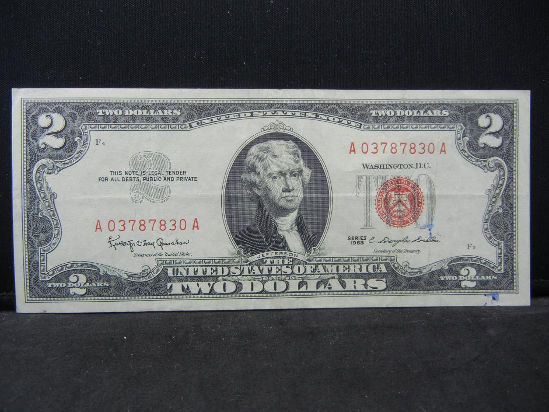 1963 $2 US Note. Very Crisp (1 of 3)