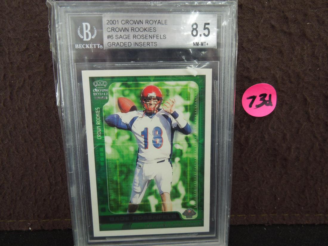 2001 Crown Royale Rookie #6 Sage Rosenfels. 8.5 Mint (1 of 2)