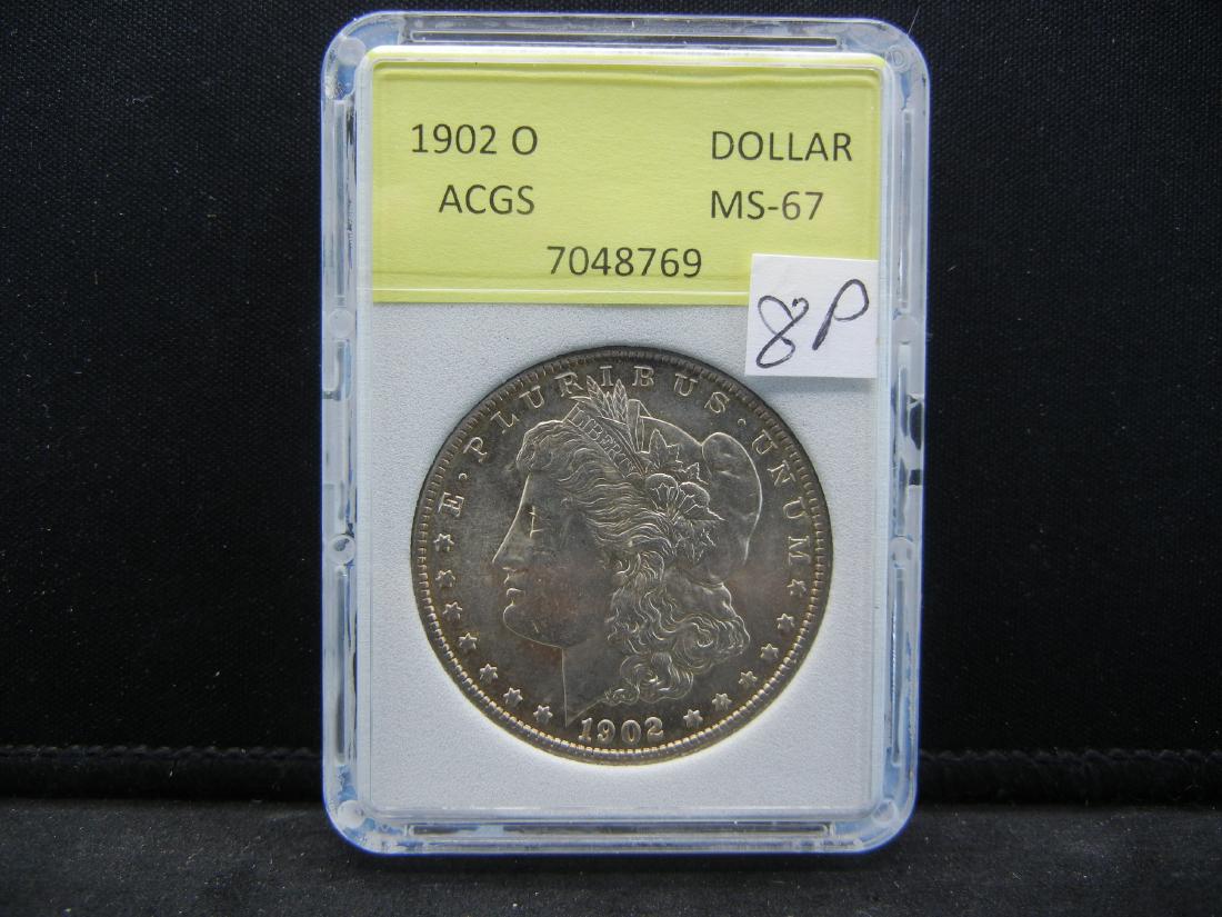 1902 O Morgan Dollar ACGS MS67 (1 of 4)