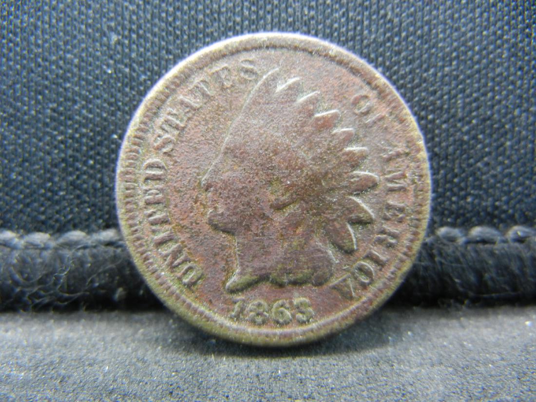 1863 Indian Head Cent, Civil War Date. (1 of 2)