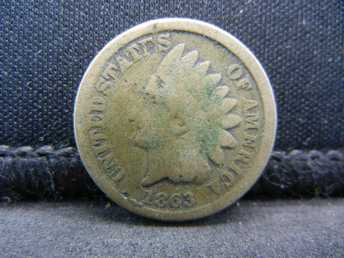 1863 Indian Head Cent.  Civil War Year. (1 of 2)