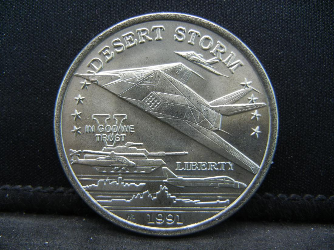 1991 $5 Hutt River Province Commemorating Desert Storm.: 1991 $5 Hutt River Province Commemorating Desert Storm. Minted at New Queensland Mint.