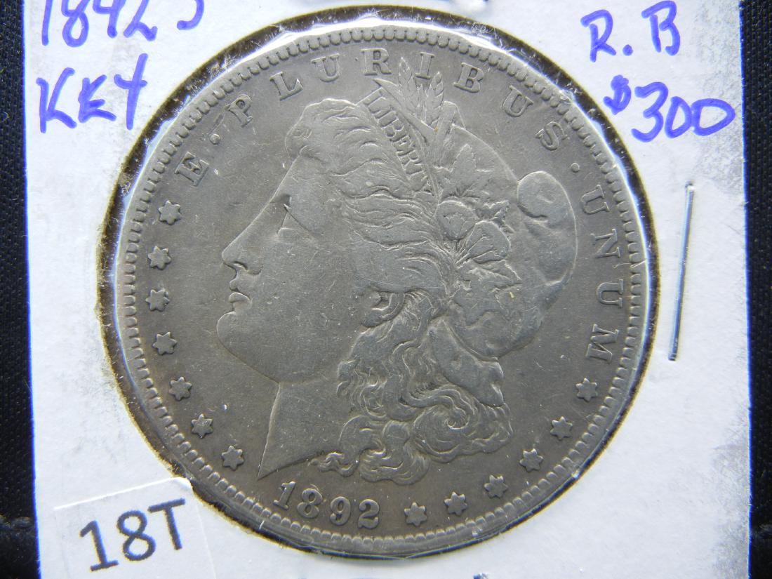 1892-S Key Date Morgan Silver Dollar (1 of 3)