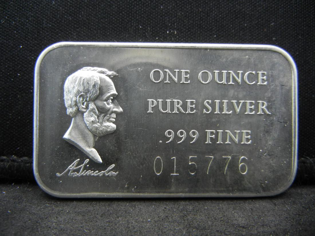 Abe Lincoln 1 Ounce Silver Bar: Abe Lincoln 1 Ounce Silver Bar