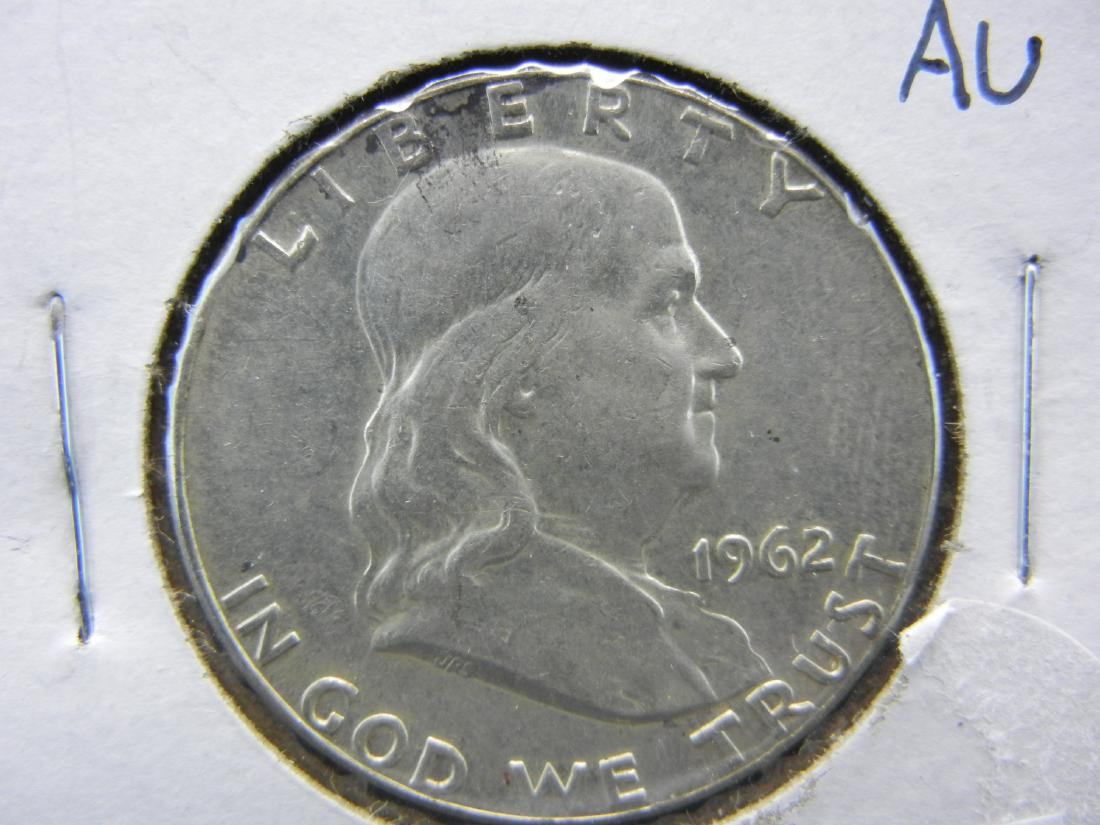 1962 Franklin Half Dollar AU 90% Silver (1 of 2)