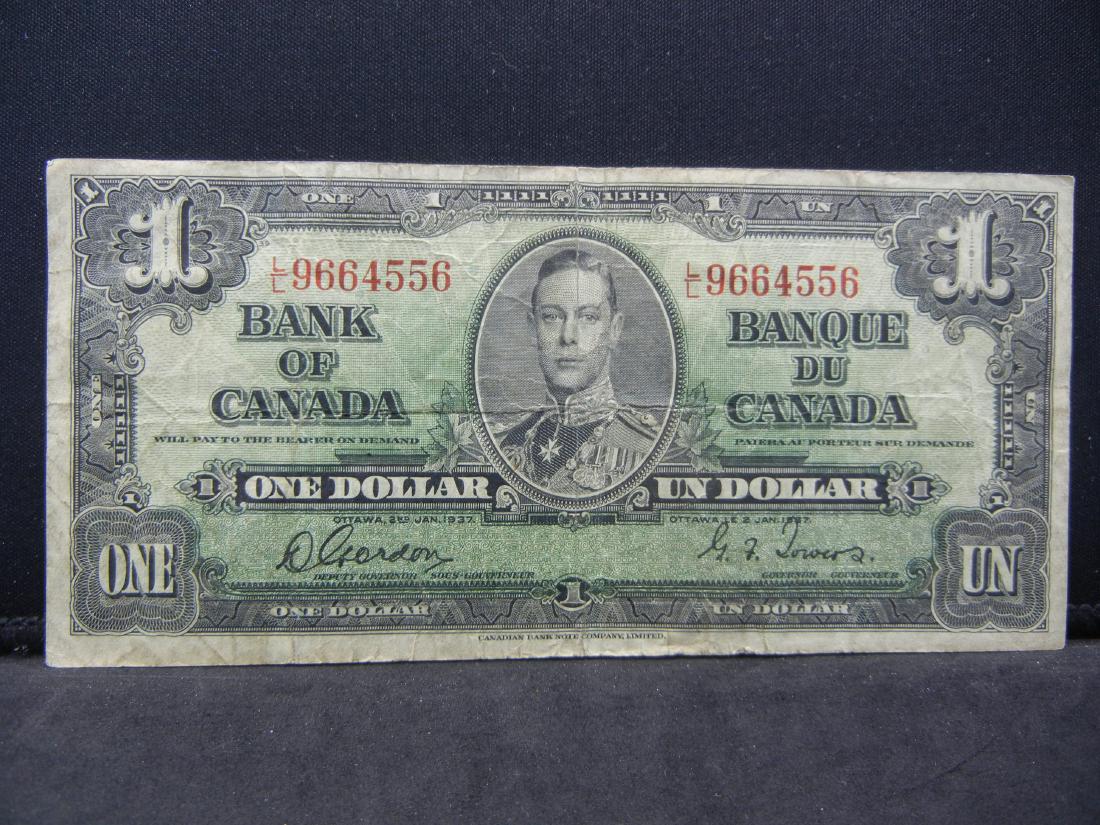 1937 VINTAGE Canadian Dollar. King George VI.: 1937 VINTAGE Canadian Dollar. King George VI.