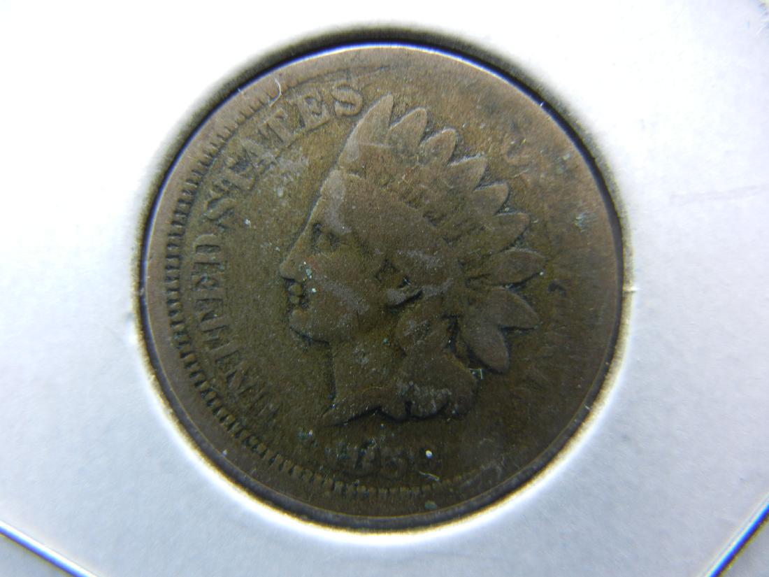 1859 FIRST YEAR Indian Head cent. Copper nickel. (1 of 3)