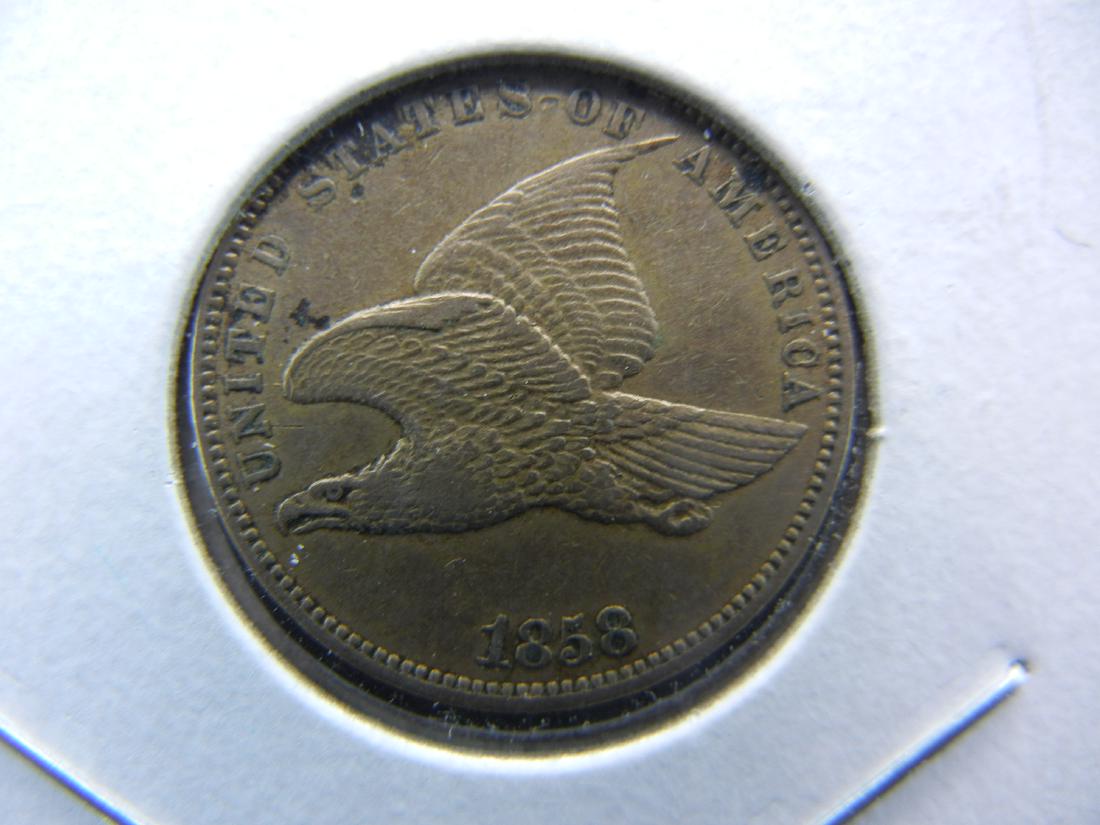 1858 Small Letters Flying Eagle Cent.  Extremely Fine. (1 of 3)