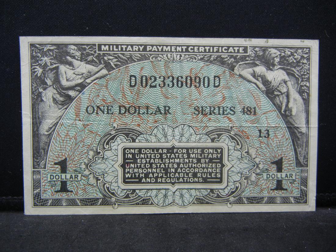1951-54 $1 US Military Payment Certificate.  Extra (1 of 2)