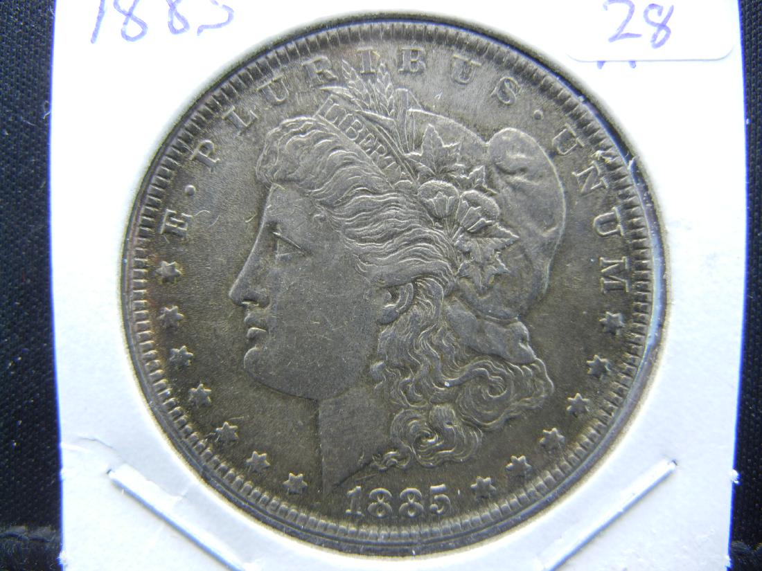 1885 Morgan Dollar.   Almost Uncirculated. (1 of 3)