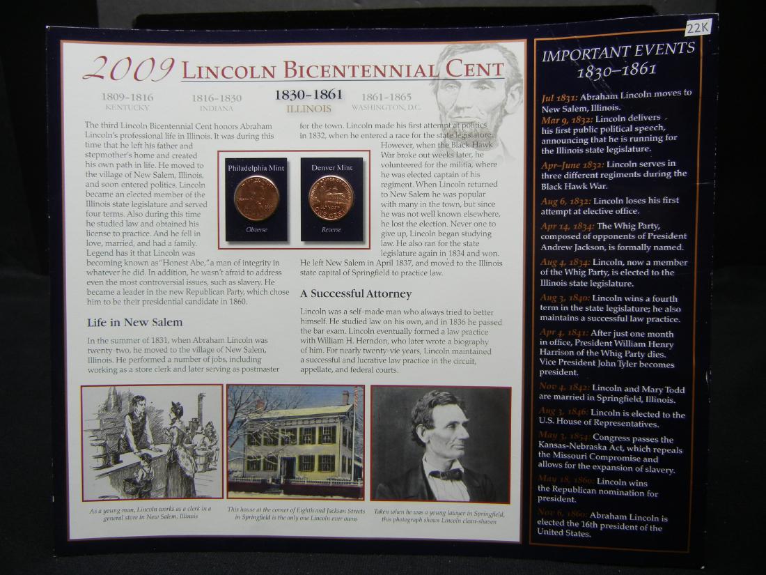 2009 Lincoln Bicentennial Cent Coin Set Commemorating (1 of 4)
