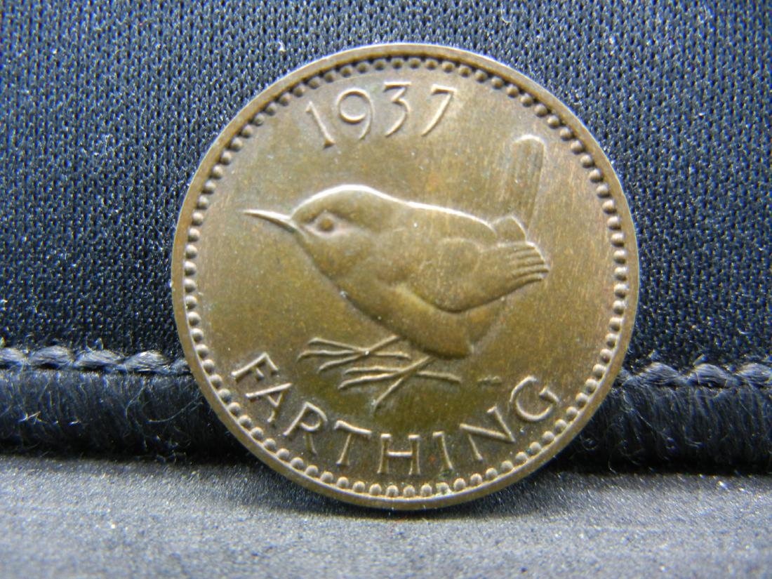 1937 Great Britain 1 Farthing.  Nice Red-Brown (1 of 2)