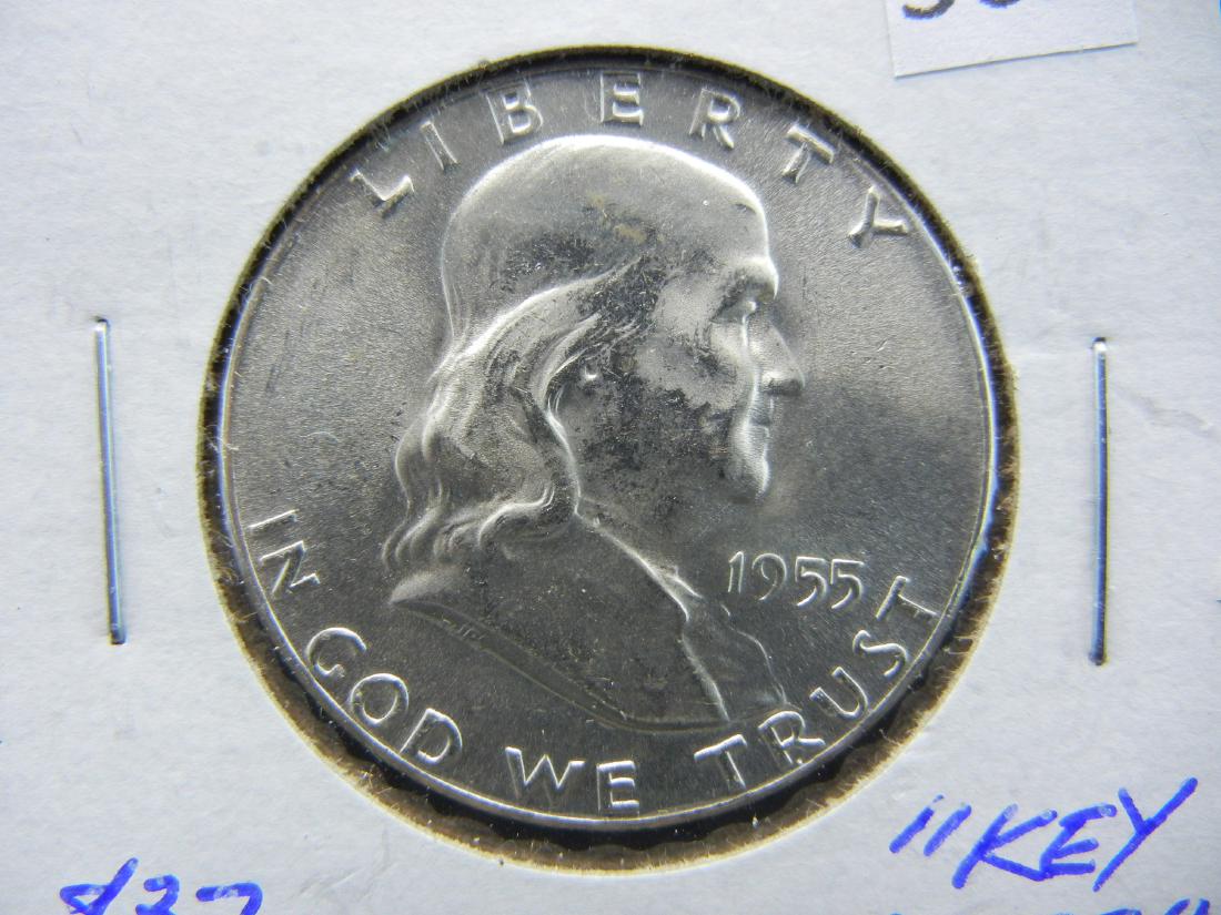 1955 Key Date Franklin Half Dollar (1 of 3)
