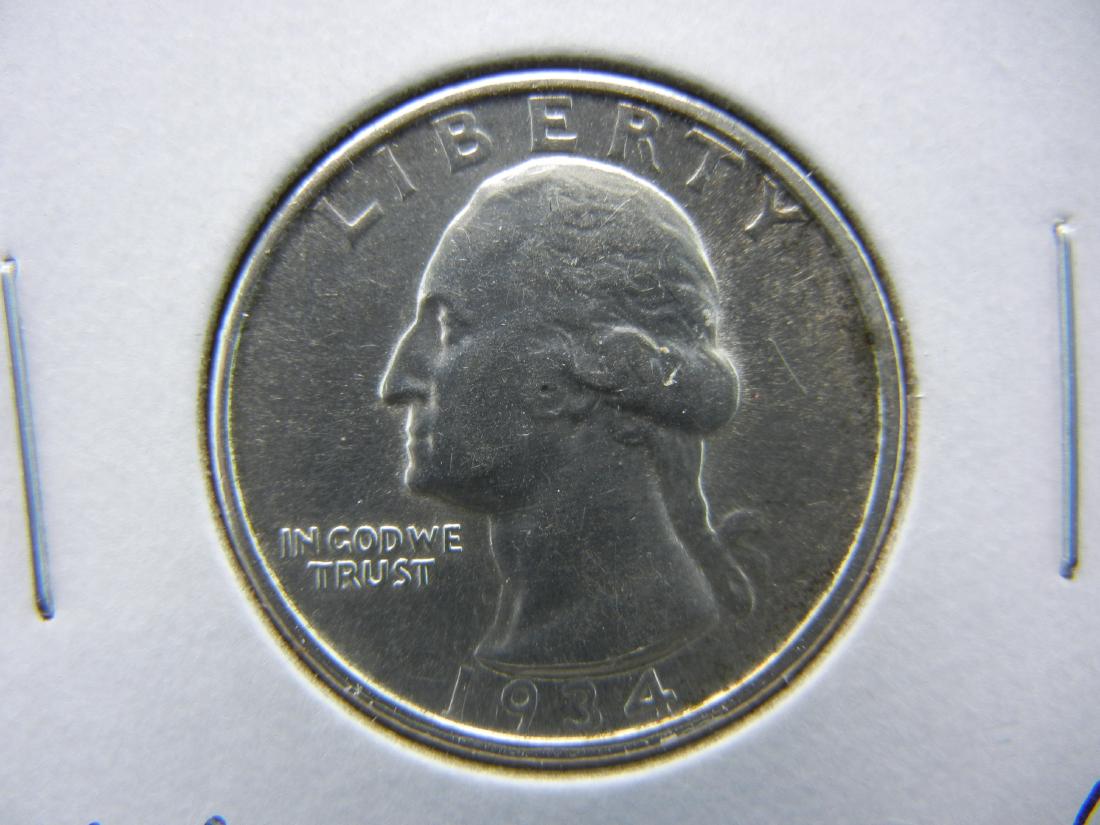 1934 Heavy Motto Washington Quarter (1 of 3)