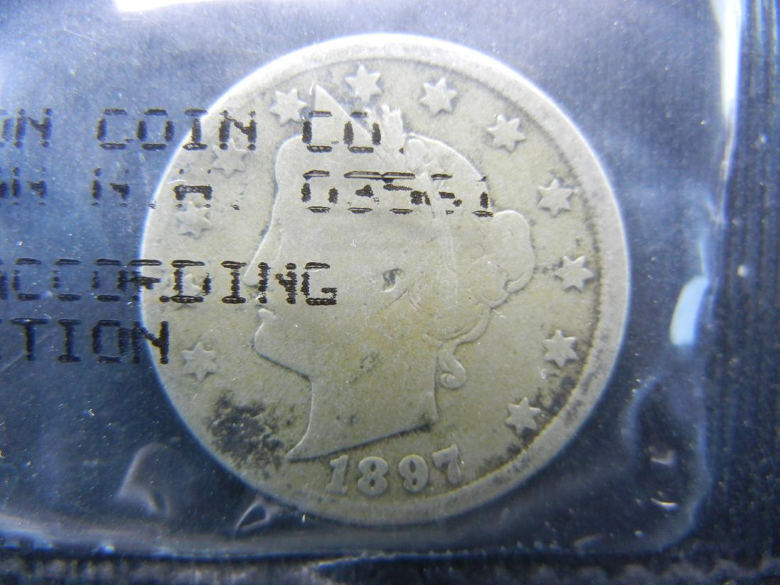 1897 V-Nickel Graded Good by Littleton Coin Co. in (1 of 3)