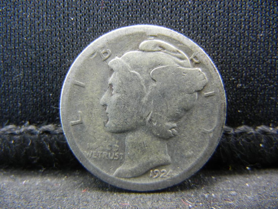 1924 SILVER (90%) LIBERTY DIME (ONLY 24 MILL MINTED),: 1924 SILVER (90%) LIBERTY DIME (ONLY 24 MILL MINTED), ROARING 20'S, 95 YRS OLD!