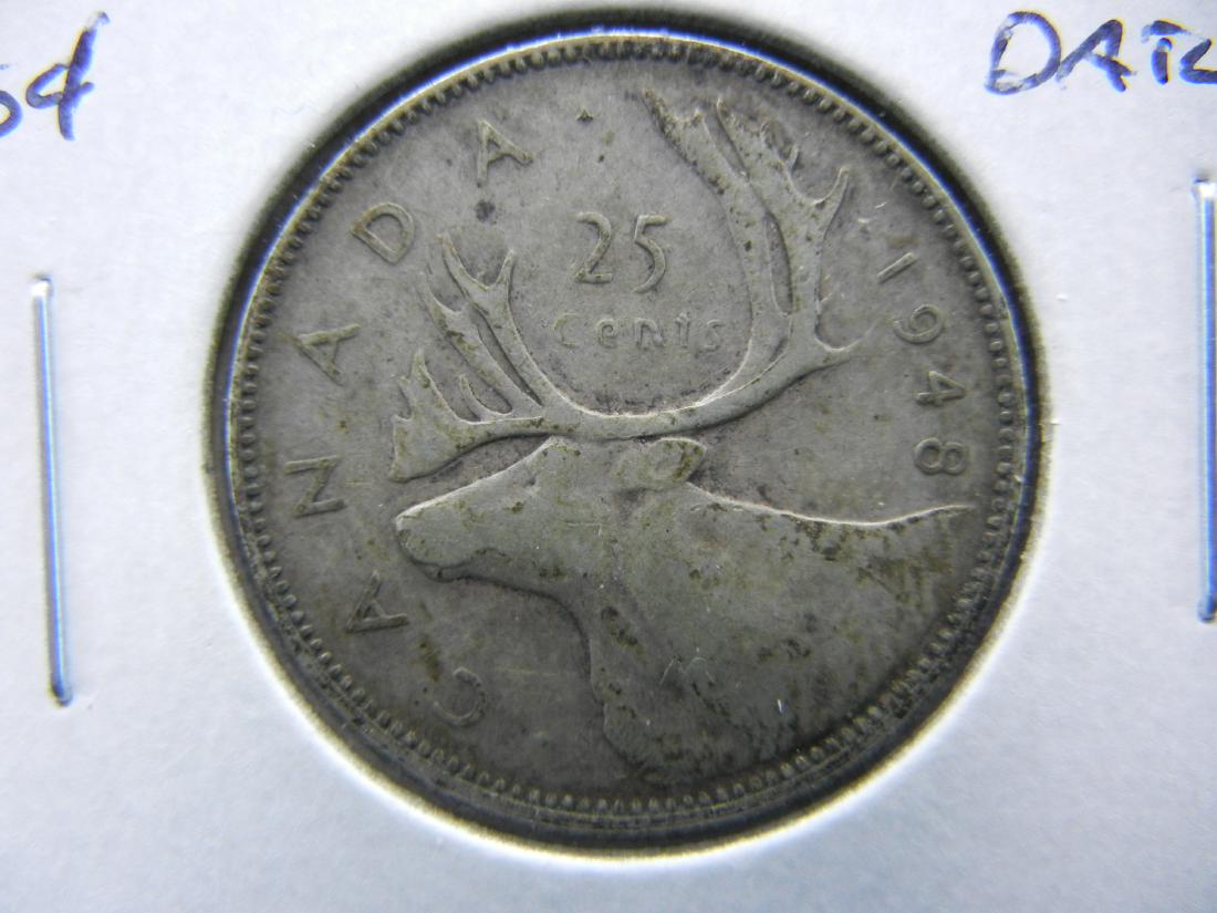 1948 Canada Quarter Dollar.  XF.  Better Date. (1 of 3)