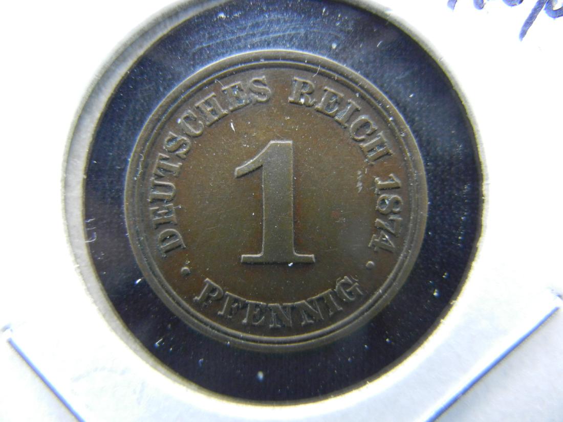 1874-A Germany 1 Pfennig.  AU/UNC. (1 of 3)