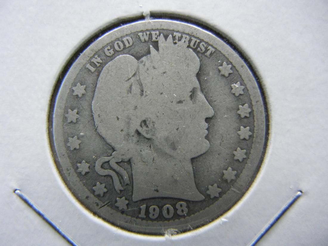 1908-D barber Quarter (1 of 3)