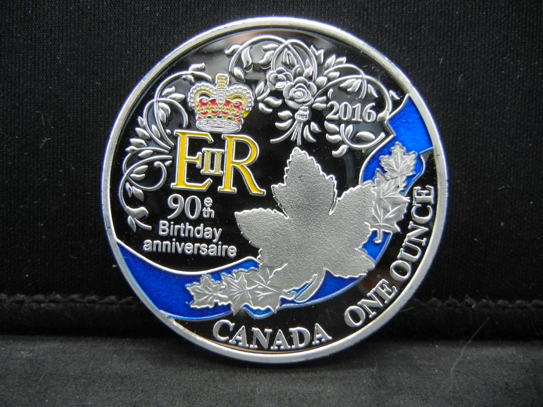 1 Ounce Fine Silver Coin Her Majesty 90th Birthday (1 of 2)