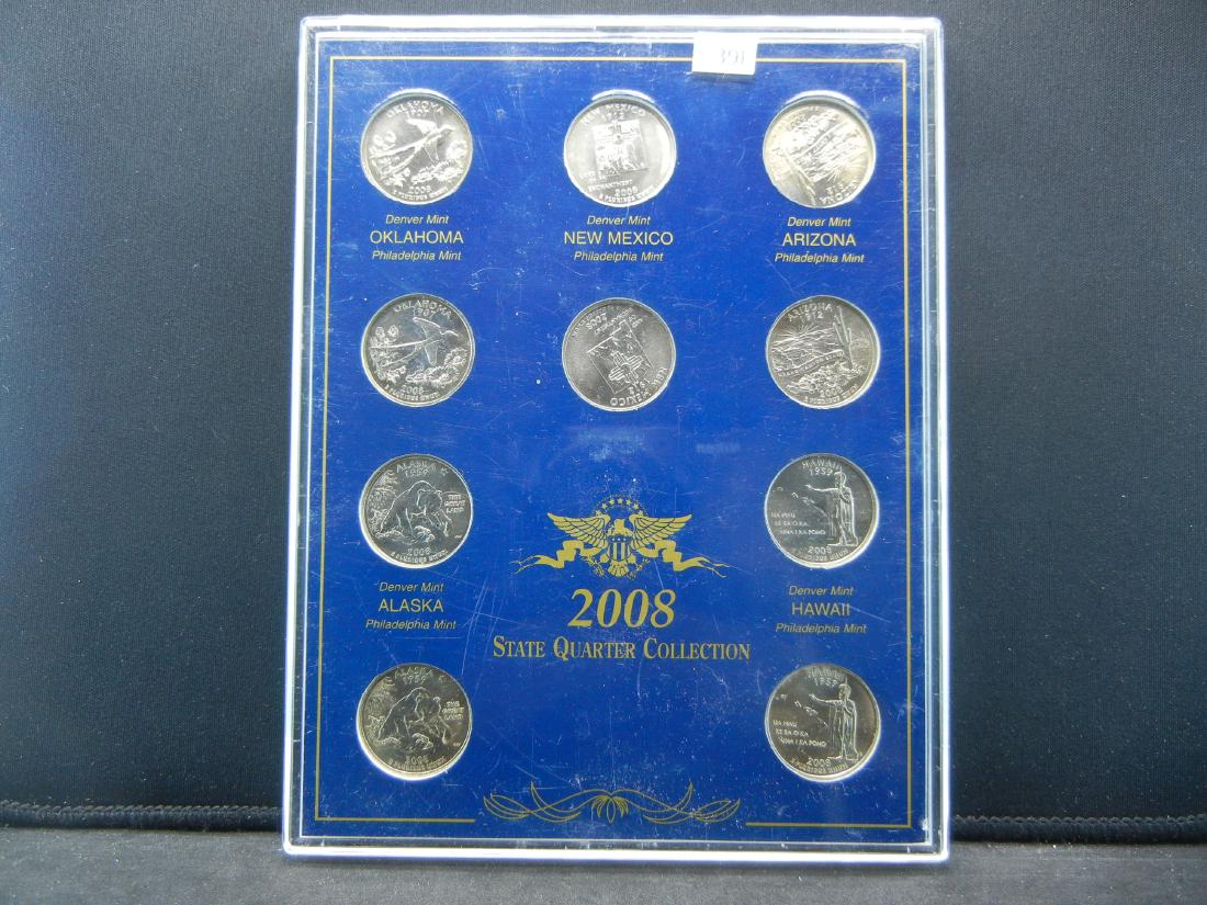 2008 State Quarter Collection. 10 Total Coins (1 of 5)