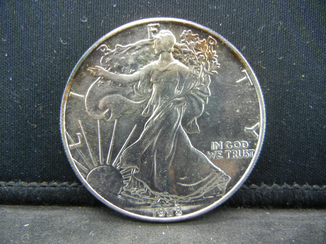 1988 Uncirculated Silver American Eagle Issued by the (1 of 2)