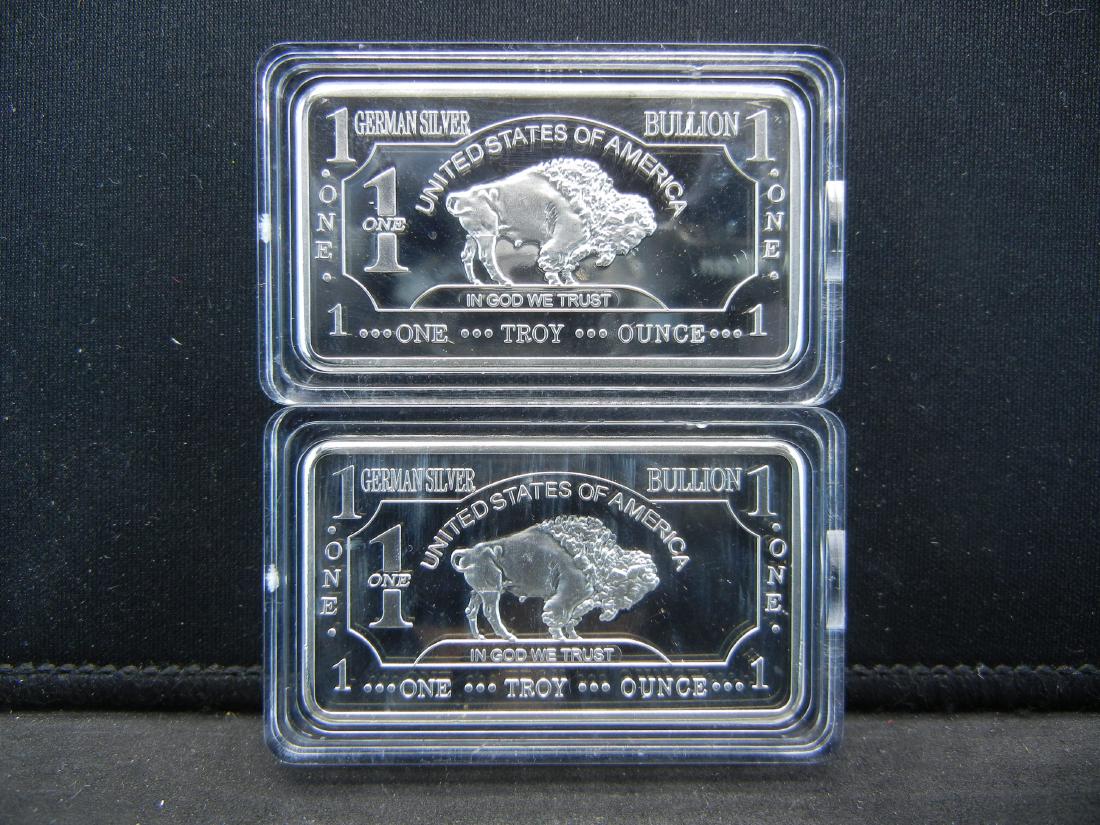 CLAD 2 One Troy Ounce German Silver Buffalo Collectors: CLAD 2 One Troy Ounce German Silver Buffalo Collectors Bars