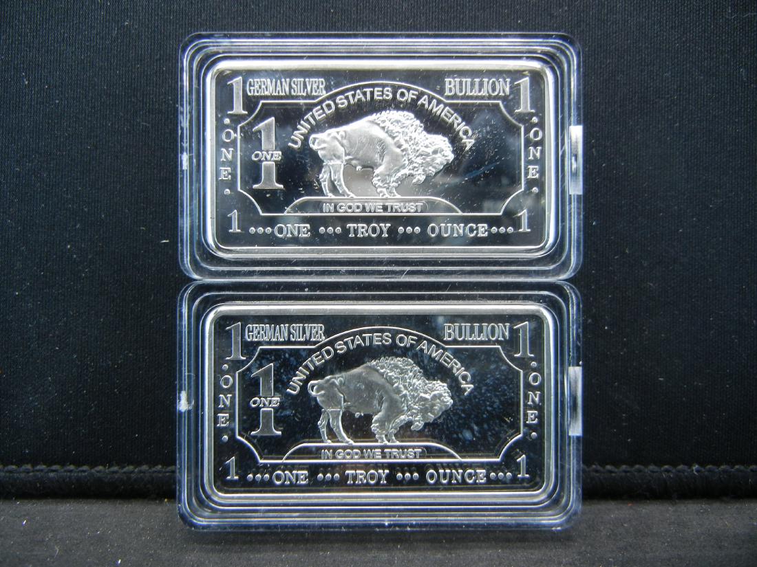 CLAD 2 One Troy Ounce German Silver Buffalo Collectors: CLAD 2 One Troy Ounce German Silver Buffalo Collectors Bars