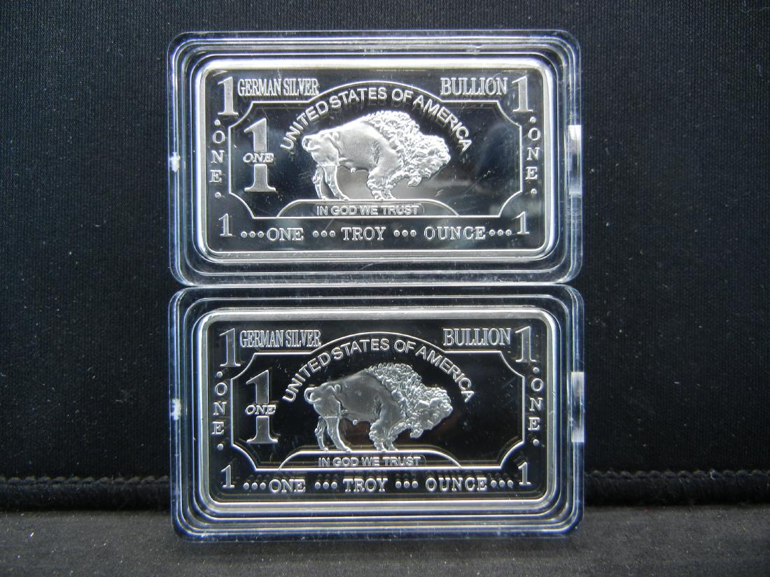 CLAD 2 One Troy Ounce German Silver Buffalo Collectors: CLAD 2 One Troy Ounce German Silver Buffalo Collectors Bars