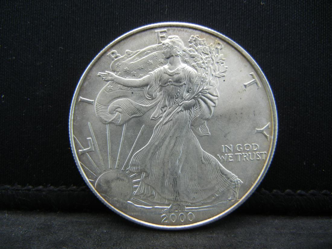 2000 Silver American Eagle Graded Uncirculated by (1 of 2)