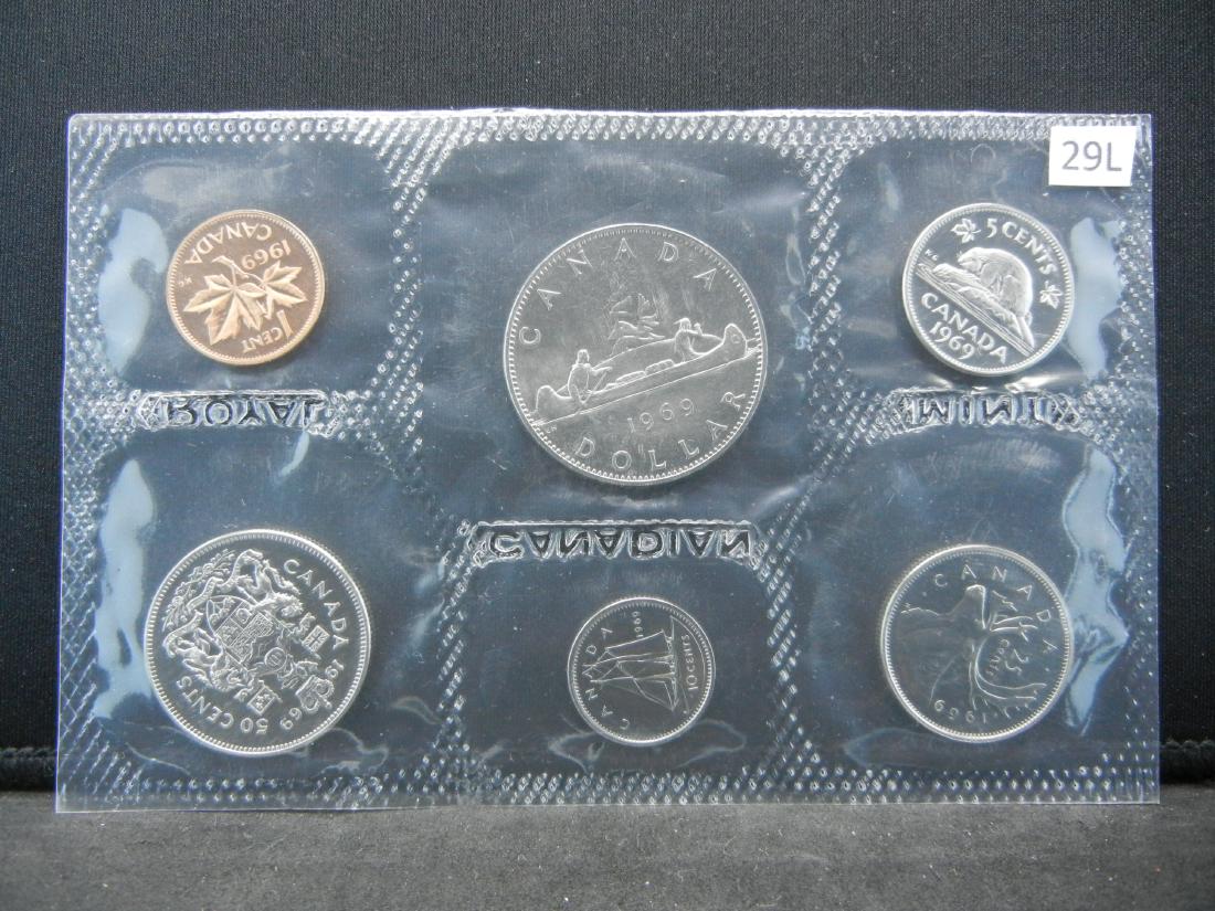 1969 Canada 6 Coin Mint Set. (1 of 2)