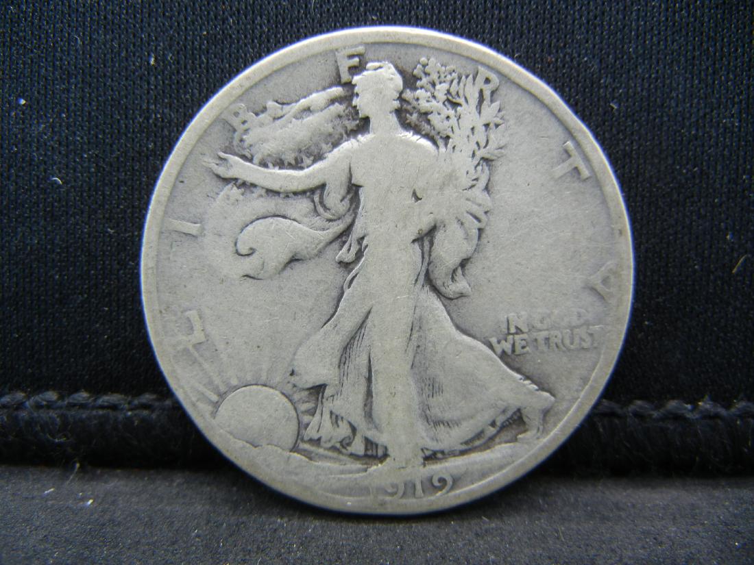 1919 Walking Liberty Half Dollar, Semi-Key Date. (1 of 2)
