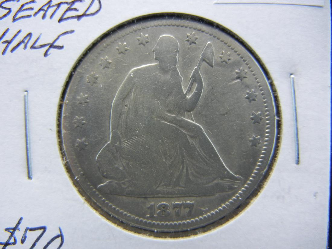 1877 Seated half Dollar (1 of 3)