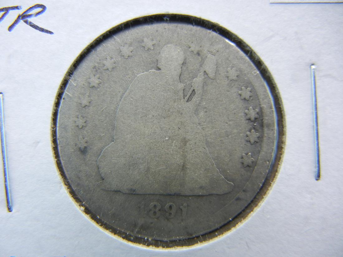 1891 Seated Quarter (1 of 3)