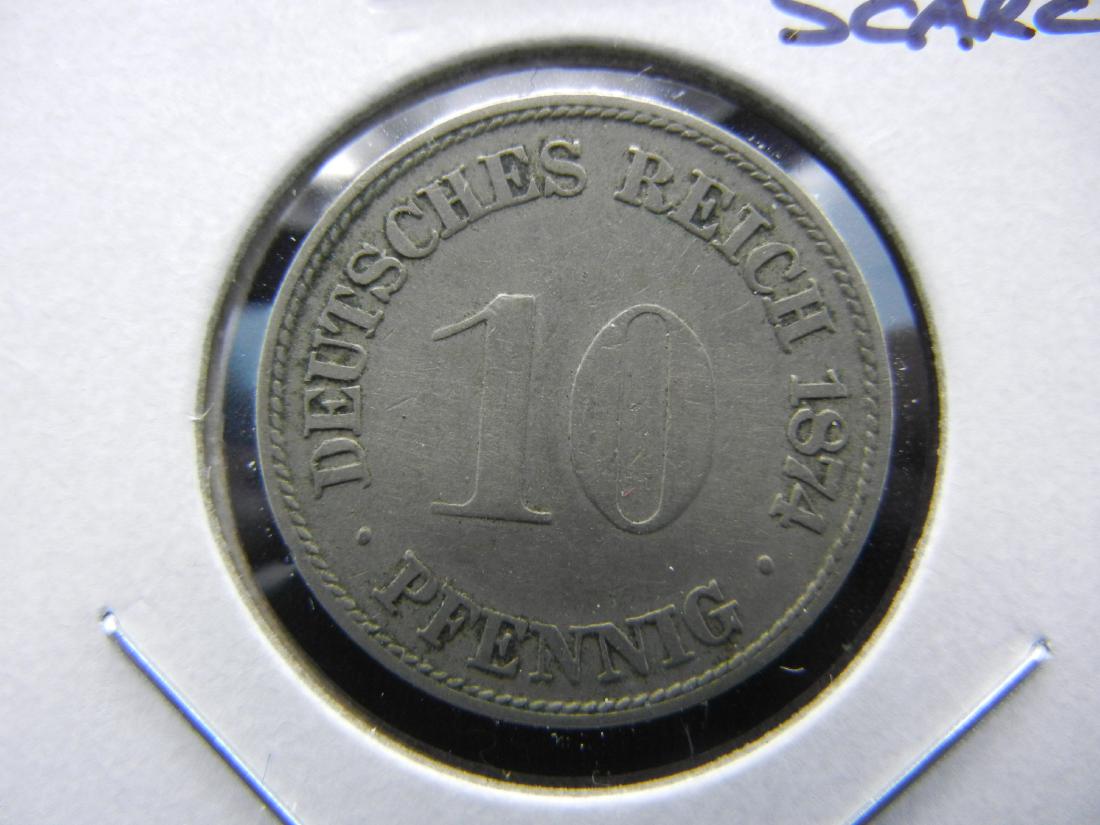 1874-C Germany 10 Pfennig.  Scarce Date (1 of 3)