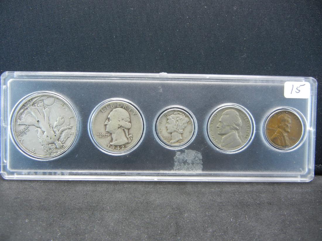 1942 Year Set with Walker, Merc, etc. Nice: 1942 Year Set with Walker, Merc, etc. Nice circulated.