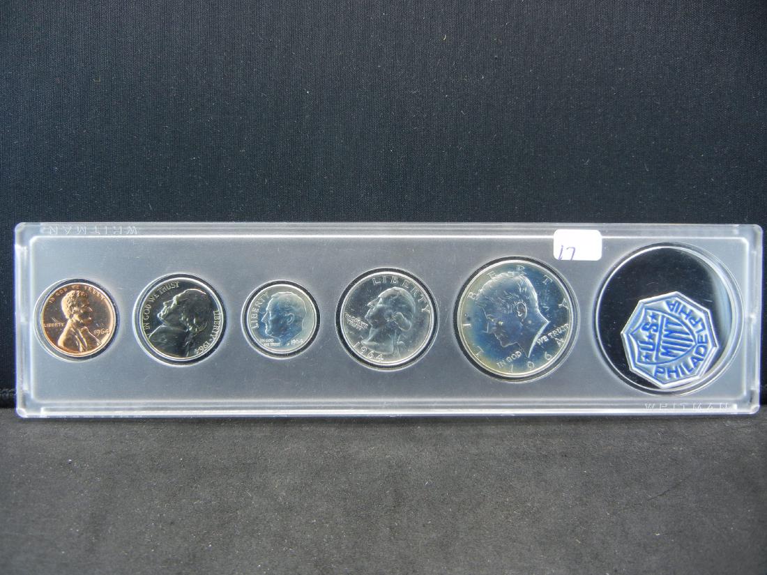 1964 US silver Proof Set.  In great plastic holder. (1 of 2)