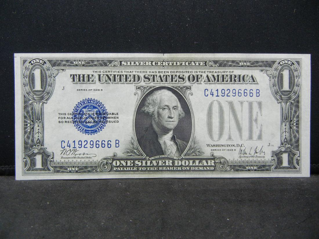 1928-D Funny Back Silver Certificate.   Very Nice (1 of 3)