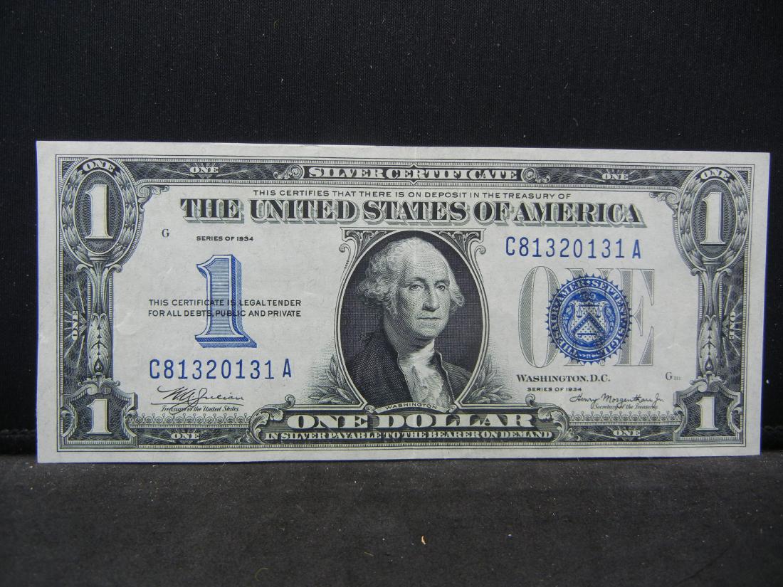 1934 Funny Back Silver Certificate.   Almost (1 of 3)