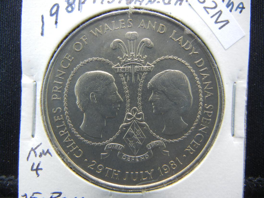 1981 Tristan Da Cunha 25 Pence. "Prince Charles & Lady: 1981 Tristan Da Cunha 25 Pence. "Prince Charles & Lady Diana". Gem Unc