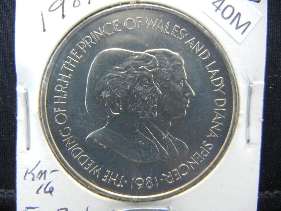 1981 Falkland Islands 50 Pence. "Prince Charles & Lady: 1981 Falkland Islands 50 Pence. "Prince Charles & Lady Diana" Gem Unc
