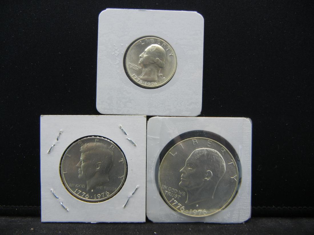 1976-S Silver Bicentennial Coin Set:  Quarter, Half, (1 of 5)