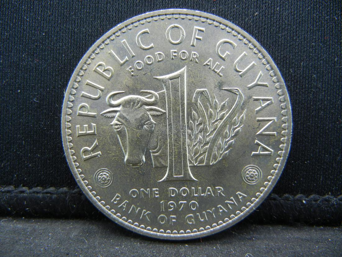 1970 Guyana $1. Gem Unc: 1970 Guyana $1. Gem Unc