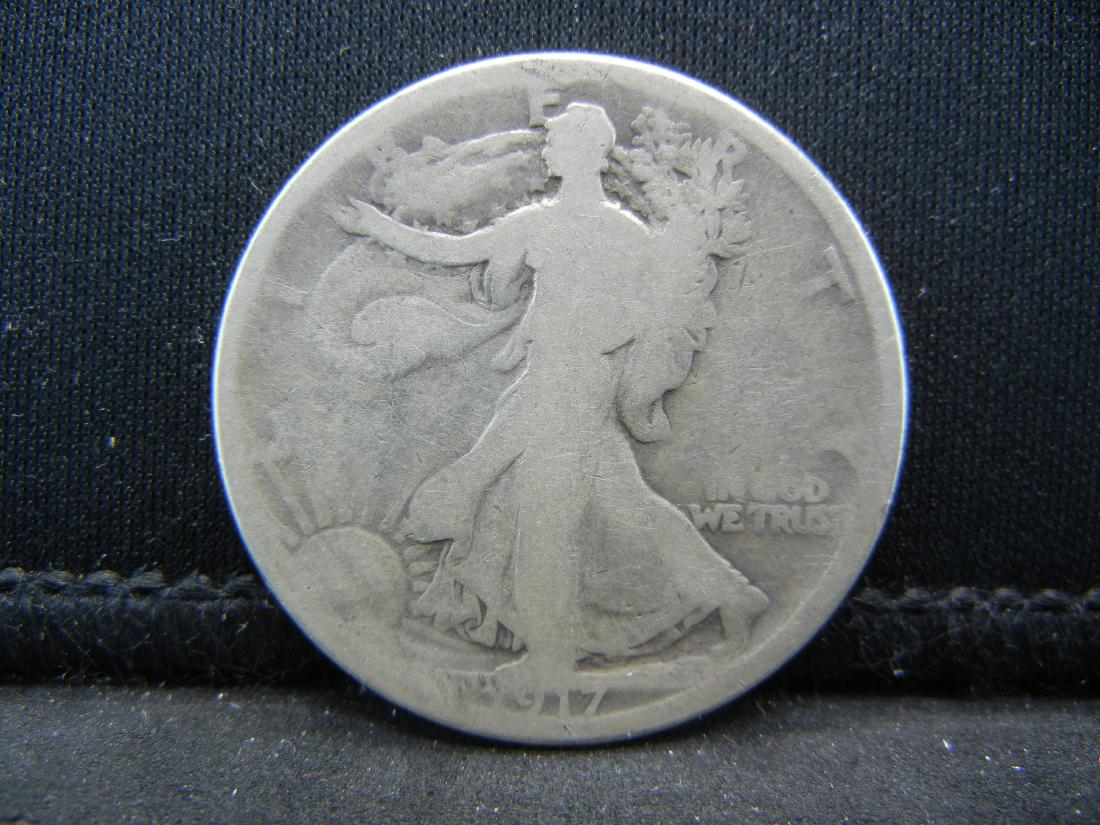 1917 SILVER (90%) LIBERTY HALF/2ND YEAR, (ONLY 12.3: 1917 SILVER (90%) LIBERTY HALF/2ND YEAR, (ONLY 12.3 MILL MINTED)!