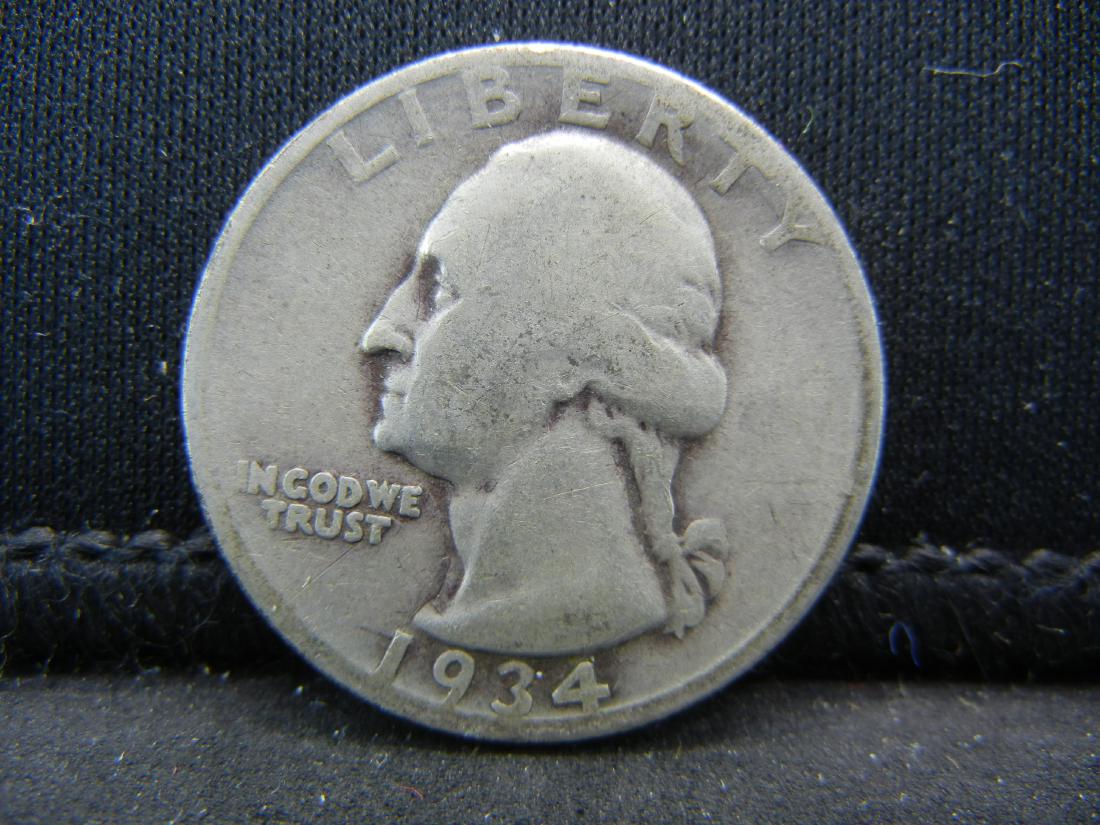 1934 SILVER (90%) WASHINGTON QUARTER (ONLY 24 MILL (1 of 2)