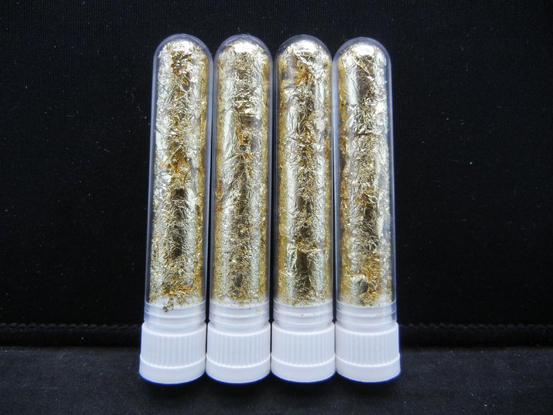 (4) Viles of 22k Gold Leaf Flakes, Can Be Sold: (4) Viles of 22k Gold Leaf Flakes, Can Be Sold Individually, Or Would Make Great Gifts!