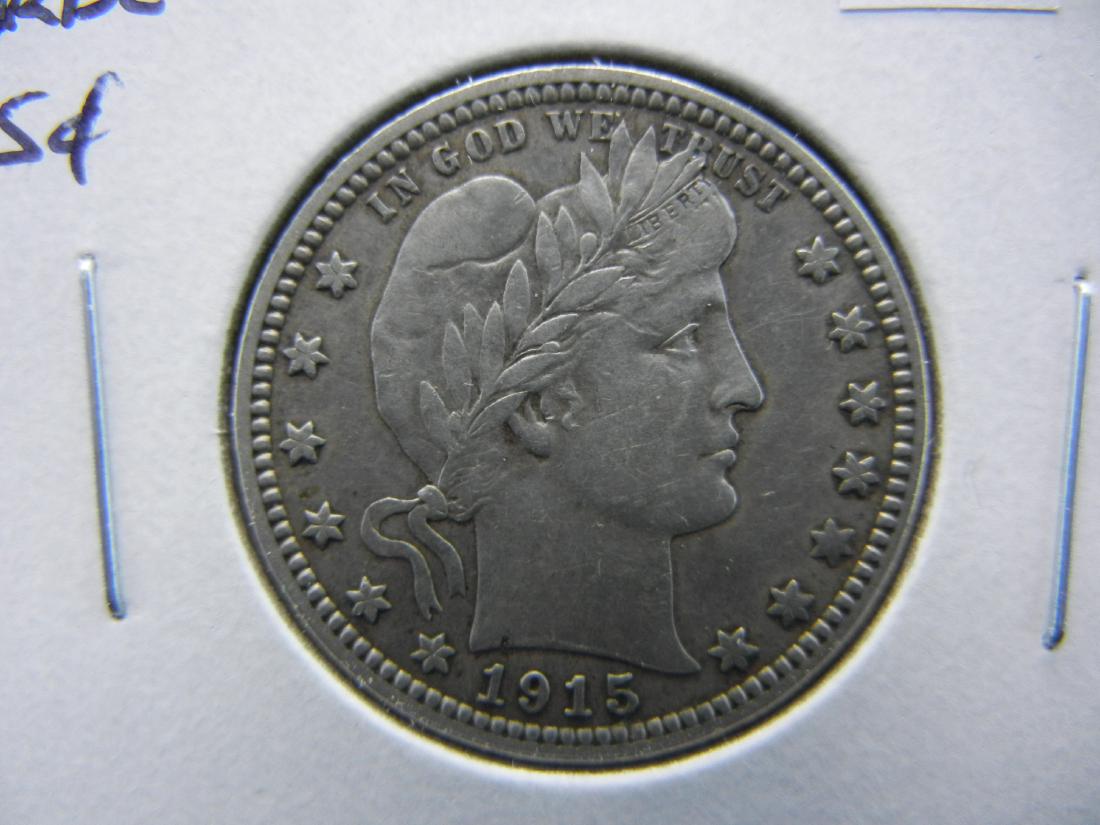 1915-D Barber Quarter .  AU.  Nice Type. (1 of 3)