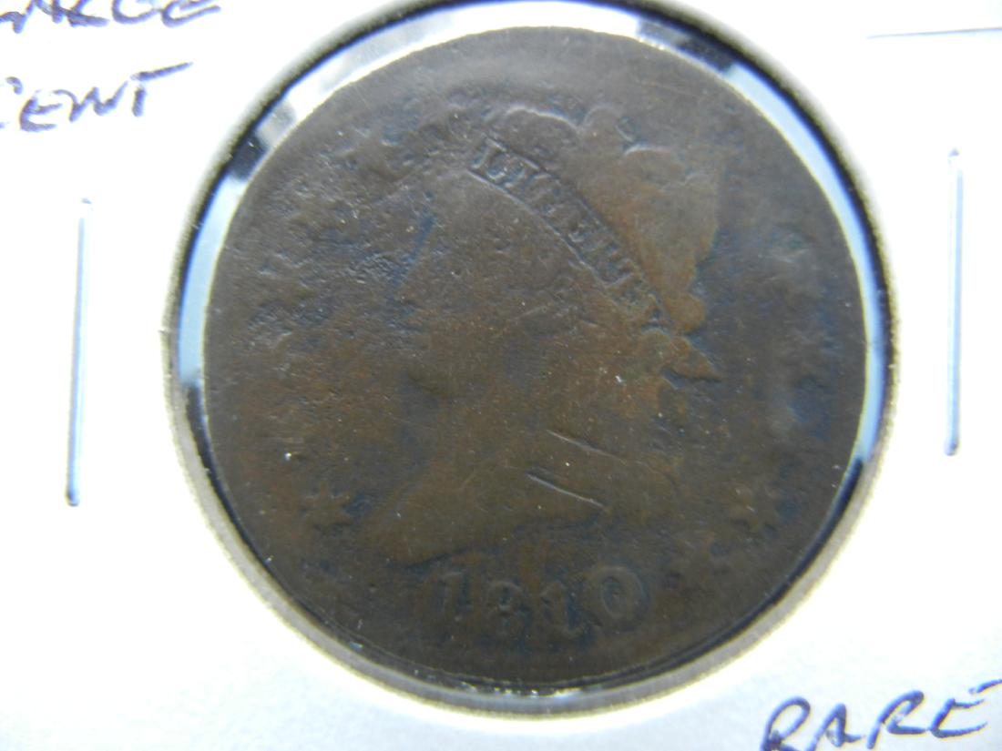 1810/09 Large Cent.  Fine Details.  Rare Date. (1 of 3)