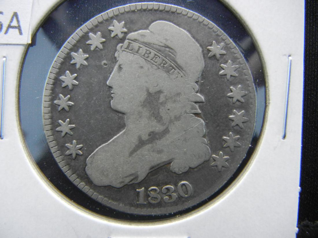 1830 Bust Half Dollar .  Fine.  Scarce. (1 of 3)