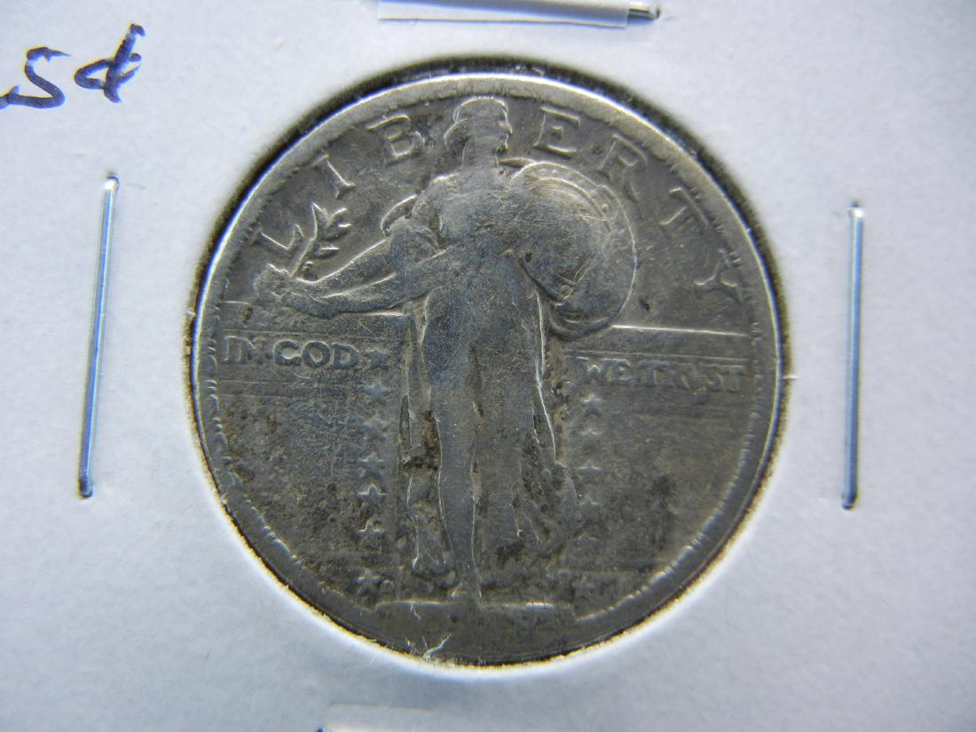 1918-D Standing Quarter .  VF Details.  Corrosion. (1 of 3)